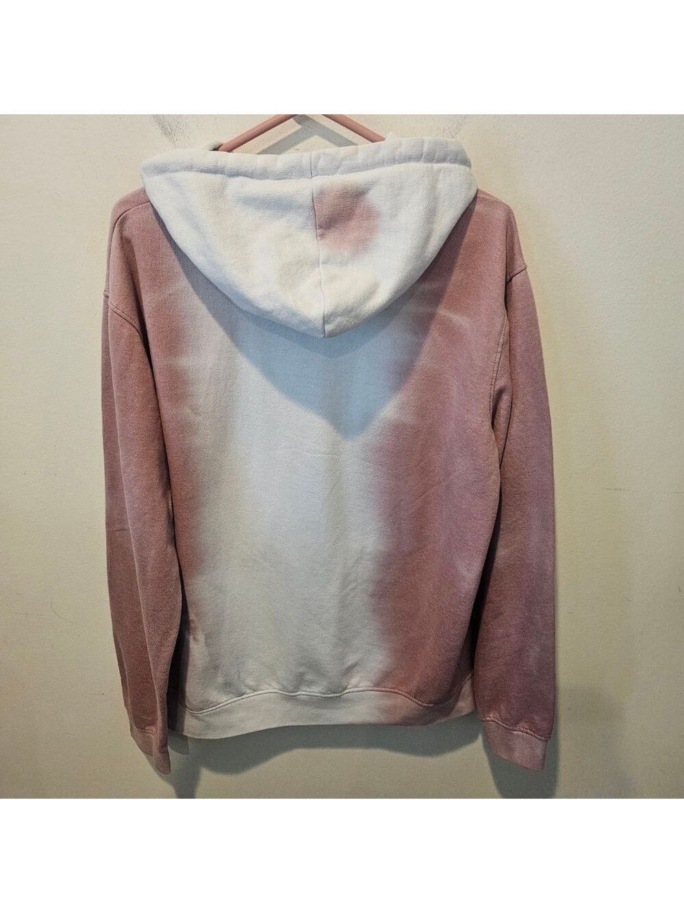 Women's PRETTYLITTLETHING Tie-Dye Hoodie Plus Size 16 Pink and White - Picture 6 of 10